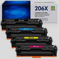 Compatible HP 206X W2110X W2111X W2112X W2113X Toner Cartridge High Yield - With Chip THE CURRENT CHIPS INSTALLED ARE COMPATIBLE WITH THE FIRMWARE 20250219 RELEASED MARCH 04, 2025