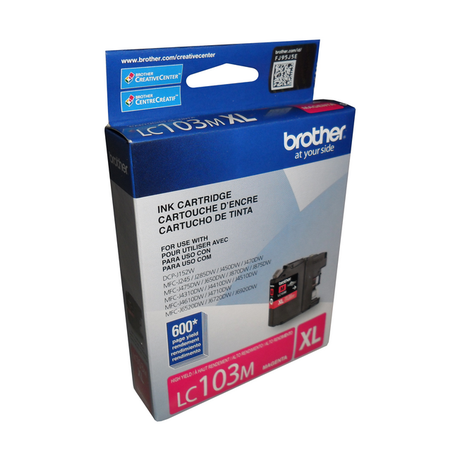 Brother LC103MS Innobella  Magenta Ink Cartridge, High Yield (XL Series)