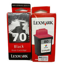 Lexmark #70 #80 Black and Colour Combo Pack, Genuine OEM (12A1970, 12A1980)