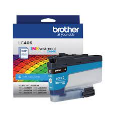 Brother Genuine LC406CS Standard-Yield Cyan Ink Cartridge