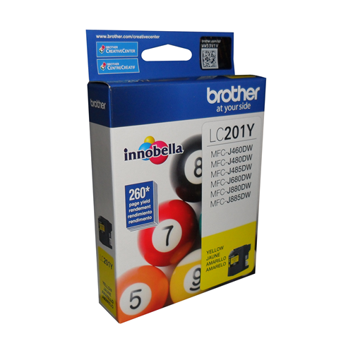 Brother LC201YS Innobella Yellow Ink Cartridge, Standard Yield