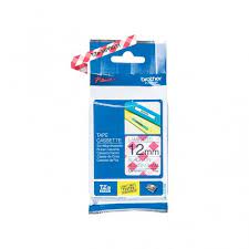 Brother Genuine TZEMPRG31 Black Print on Red Gingham Patterned Tape for P-touch Label Makers, 12 mm wide x 4 m long