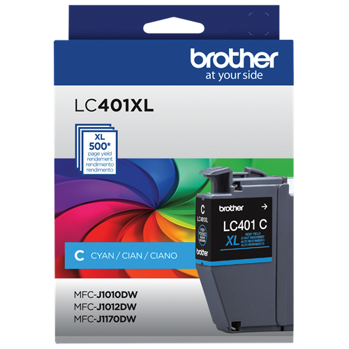 Brother Genuine LC401XLCS High-Yield Cyan Ink Cartridge