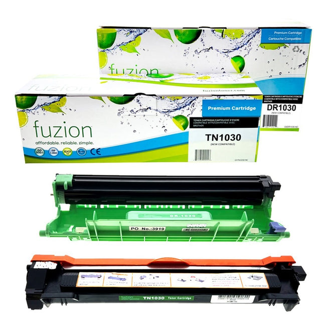 Brother TN1030 / DR1030 Compatible Toner & Drum Combo
