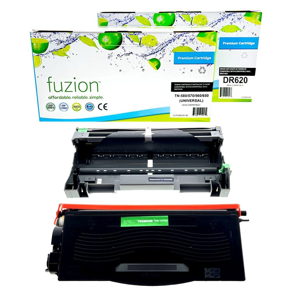 Brother TN650 / DR620 Compatible Toner & Drum Combo