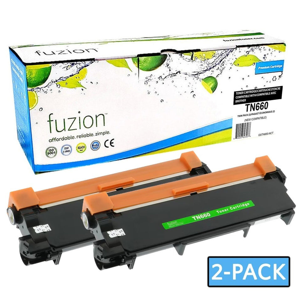 Brother TN660 Compatible Toner High Yield - (2/Pack)