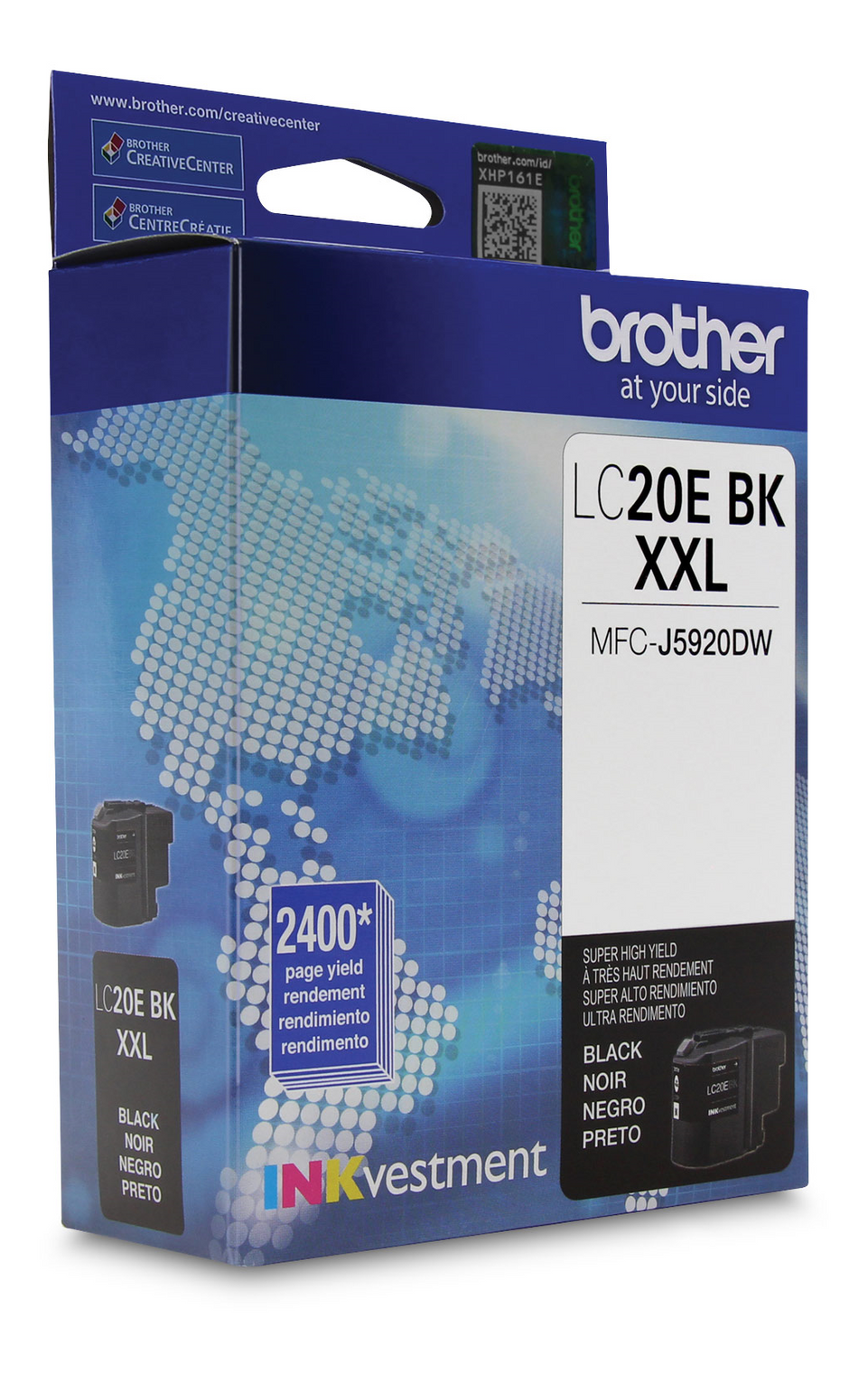 Brother LC20EBKS INKvestment Black Ink Cartridge, Super High Yield (XXL Series)