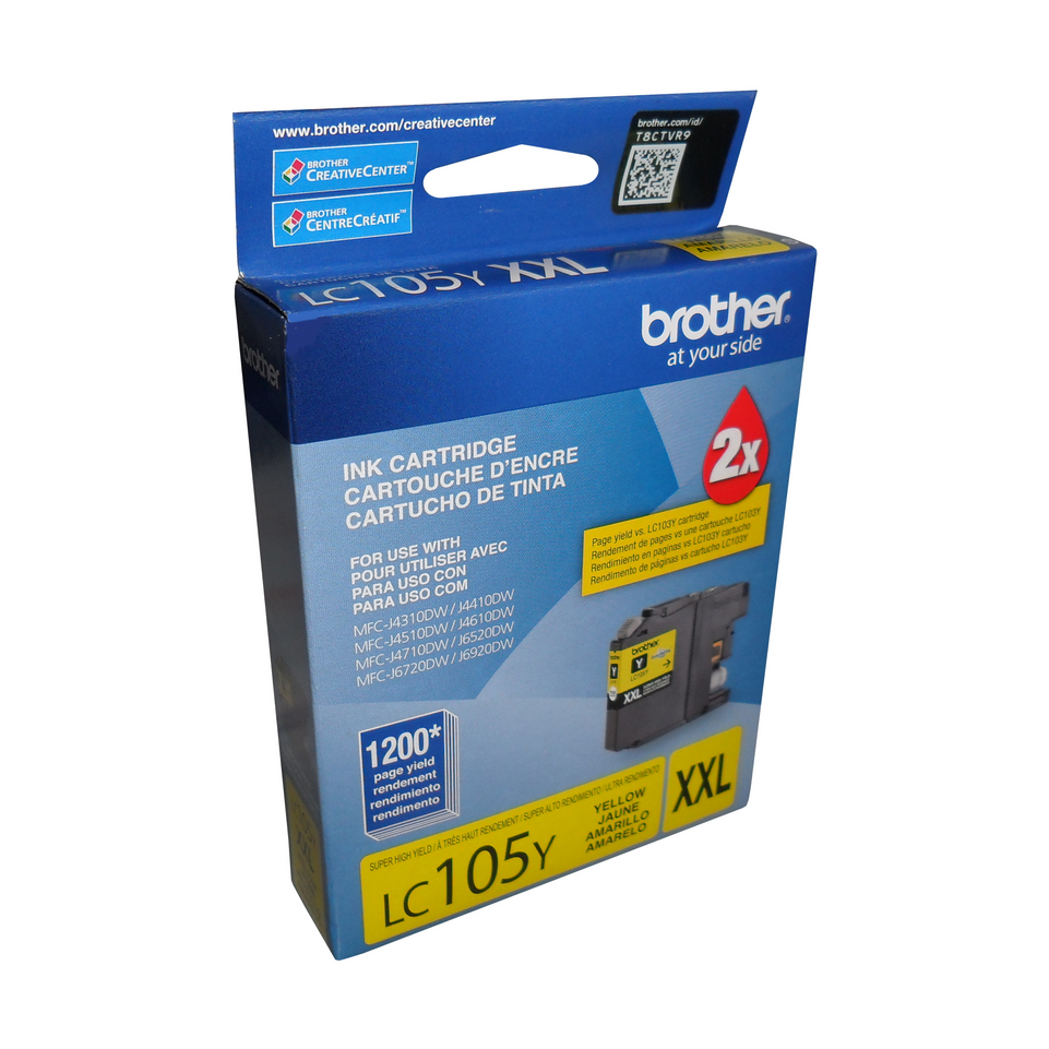 Brother LC105YS Innobella Yellow Ink Cartridge, Super High Yield (XXL Series)