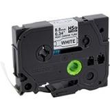 Brother HSE221 Black on White Heat Shrink Tube Label 8.8 mm x 1.5 m