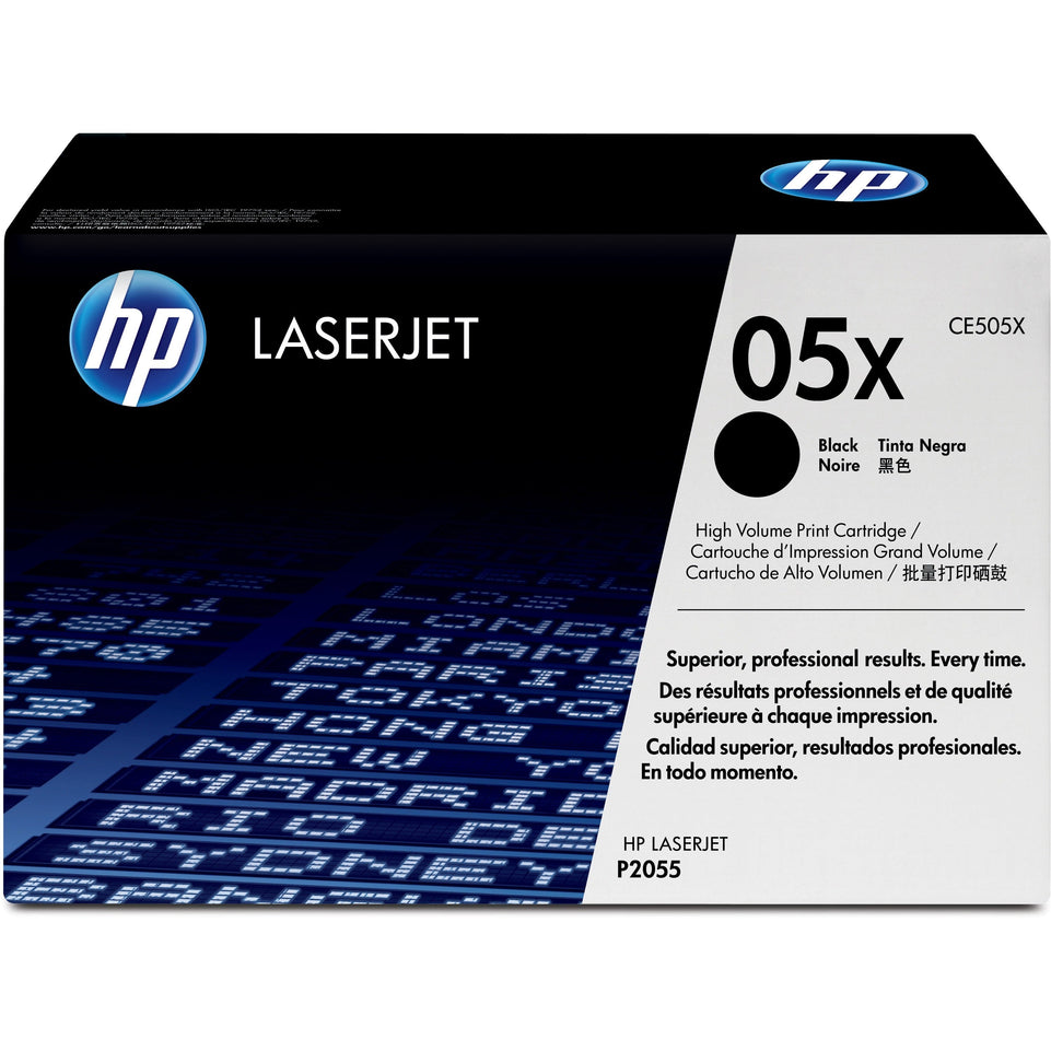 HP ce505x LaserJet P2055DN Black Toner Cartridge, High Yield, Genuine OEM
