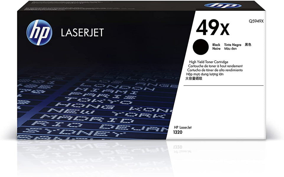 HP q5949x 1320 Black Toner Cartridge, High Yield, Genuine OEM