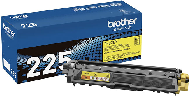 Brother tn-225y Yellow Toner Cartridge, Genuine OEM