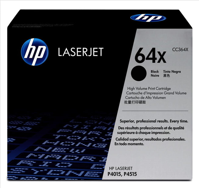 HP cc364xLaserJet P4015 Black Toner Cartridge, High Yield, Genuine OEM