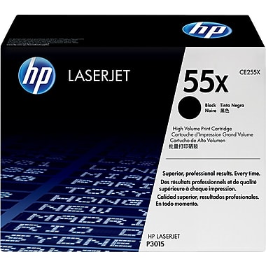 HP ce255x LaserJet P3015 Black Toner Cartridge, High Yield 12.5K, Genuine OEM