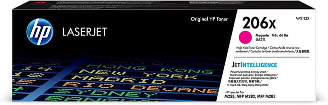 HP w2113x LaserJet #206X Magenta Toner Cartridge, Genuine OEM