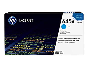 HP c9731a LaserJet 5500 Cyan Toner Cartridge, Genuine OEM