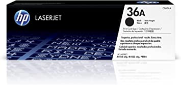 HP cb436a LaserJet P1505 M1522 Black Toner Cartridge, Genuine OEM