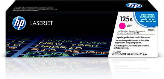 HP cb543a LaserJet CP1215 Magenta toner cartridge, Genuine OEM