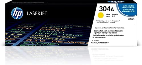 HP cc532a LaserJet CP2025 Yellow toner cartridge, Genuine OEM