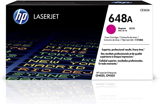 HP ce263a LaserJet CP4025 CP4525 Magenta Toner Cartridge, Genuine OEM