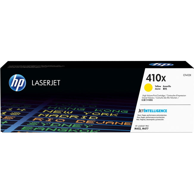 HP cf412x LaserJet M452 M477 Yellow Toner Cartridge, High Yield, Genuine OEM