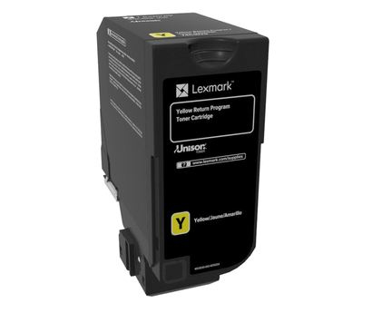 Lexmark CS720,CS/CX725 Yellow Return Program 3K Toner Cartridge