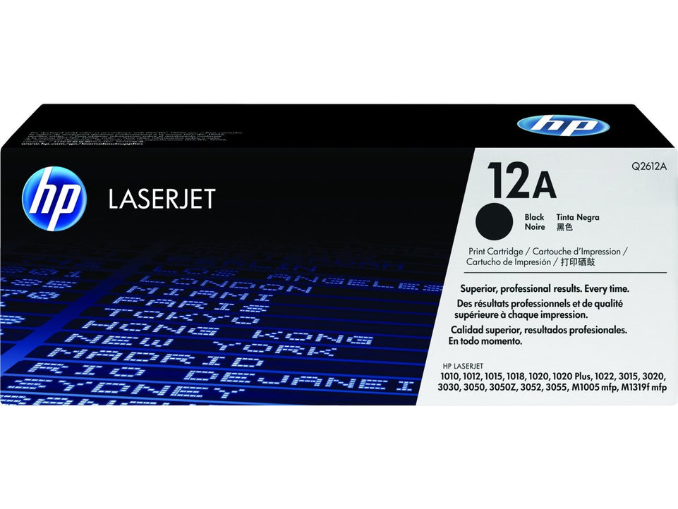 Compatible  with HP Q2612A 12A Toner Cartridge Black 2.5K 5 Pack