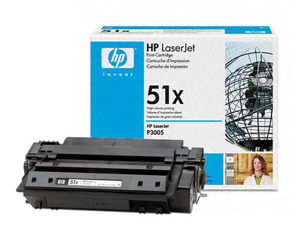 HP q7551x LaserJet P3005N Black Toner Cartridge, High Yield, Genuine OEM